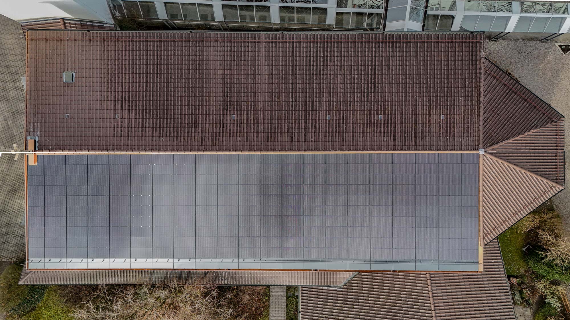 Solaranlage auf der Kirche